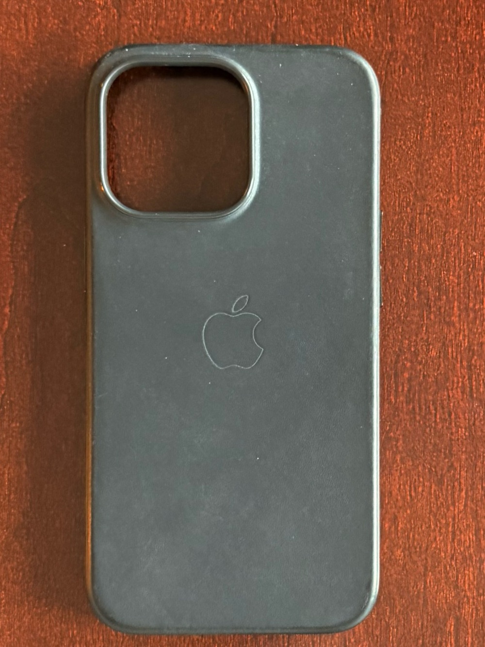 Apple Black Leather iPhone Case with Apple Logo - iPhone 13 Pro